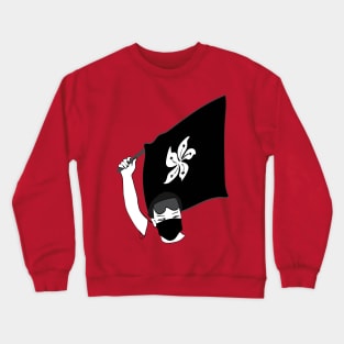 Hong Kong Protests, Stop Killing us, the protester raises the flag Crewneck Sweatshirt